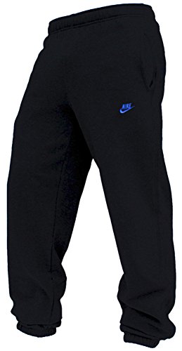 Nike Fleece Cuffed Herren Jogginghose, Schwarz/Blau, 415307-013, Größe M - 1