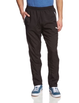 PUMA Herren Hose Leisure Pants, Black/White, M, 653829 03 - 1